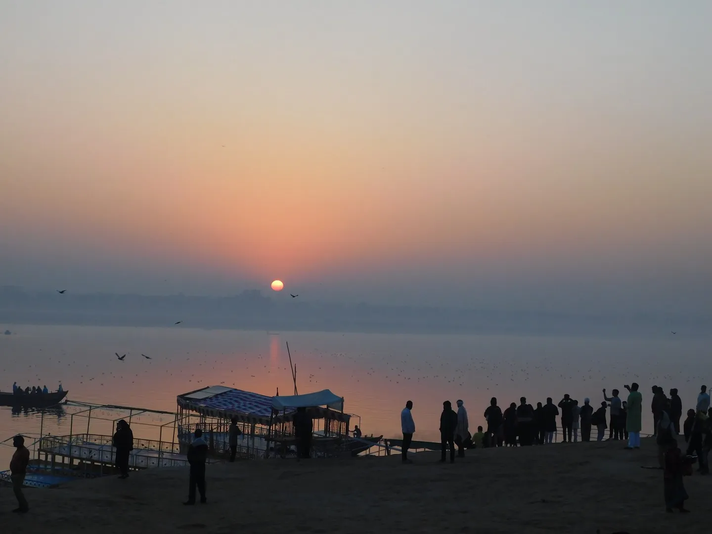Early Morning Ghat - Rising Sun Shot