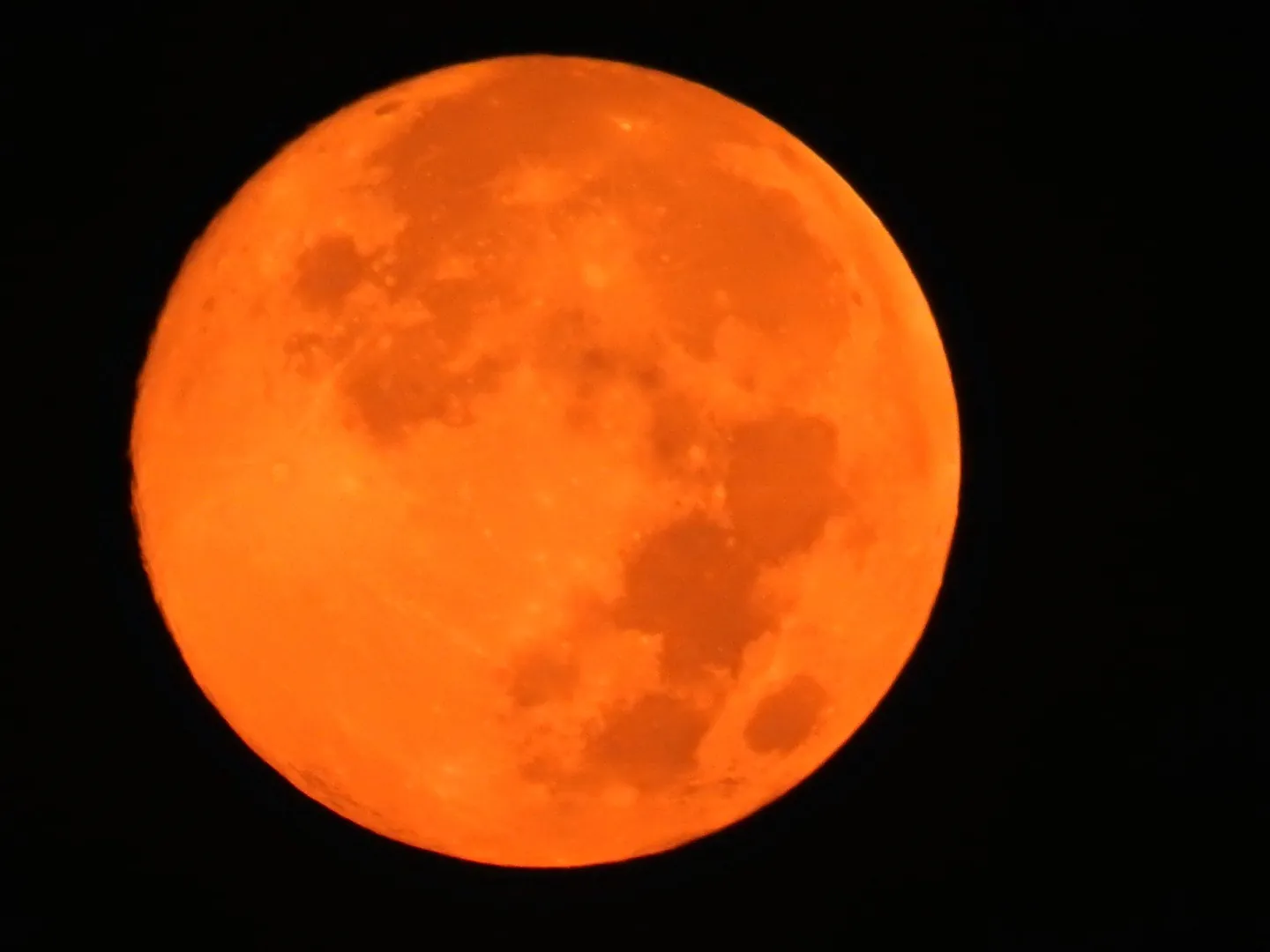 Full Red Moon from Banaras