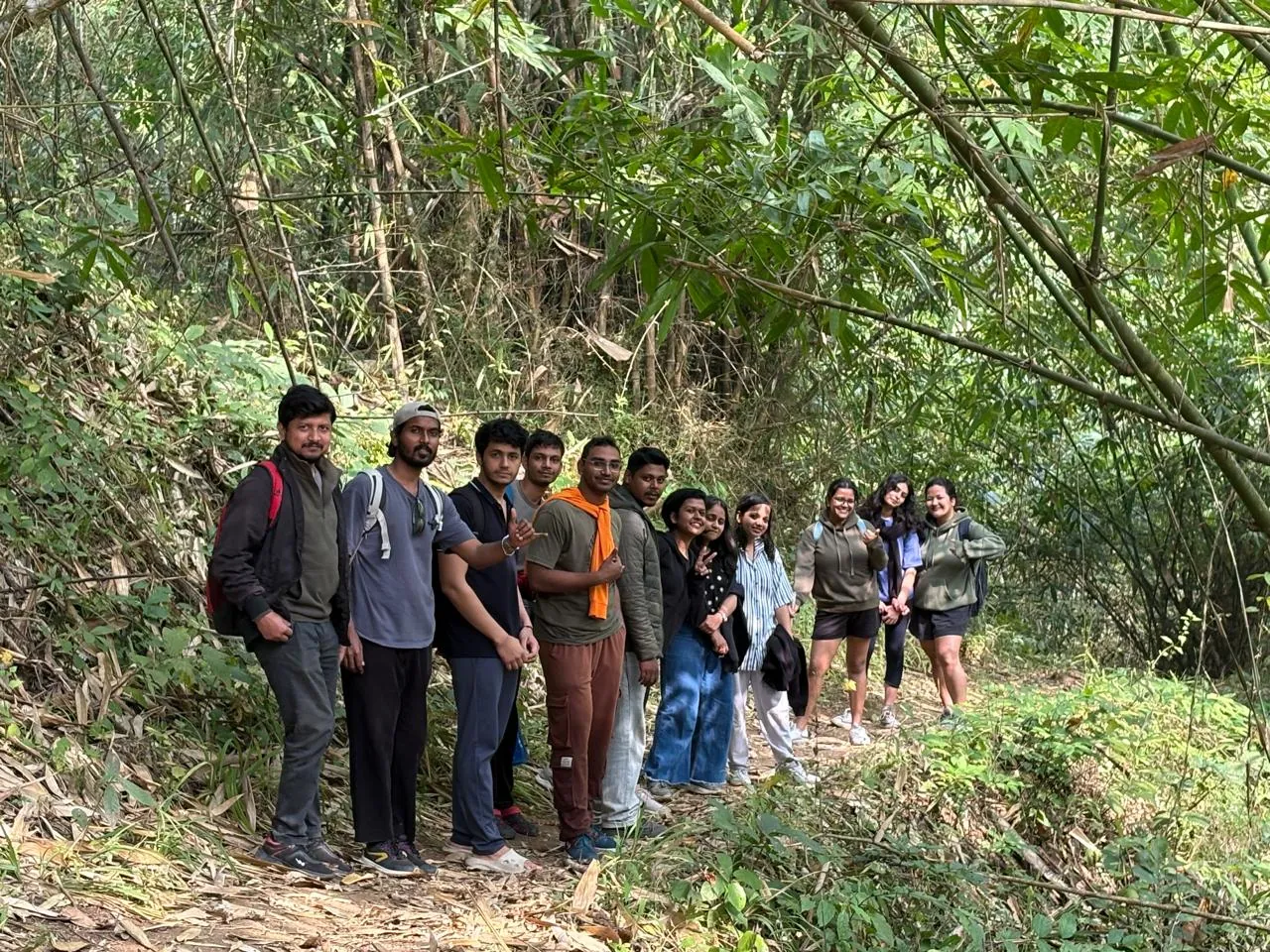 Trekking Group and the guide in mid way
