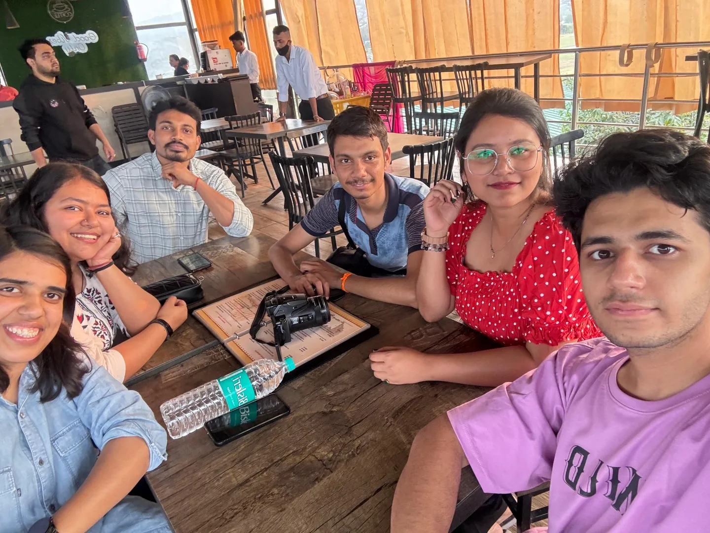 Musafir gang café selfie taken by Rahul