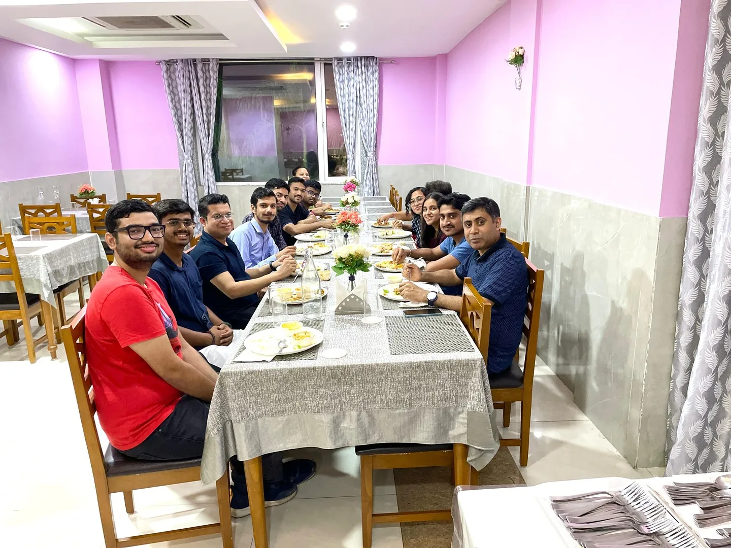 Dinner with Ashish Sir after semester two