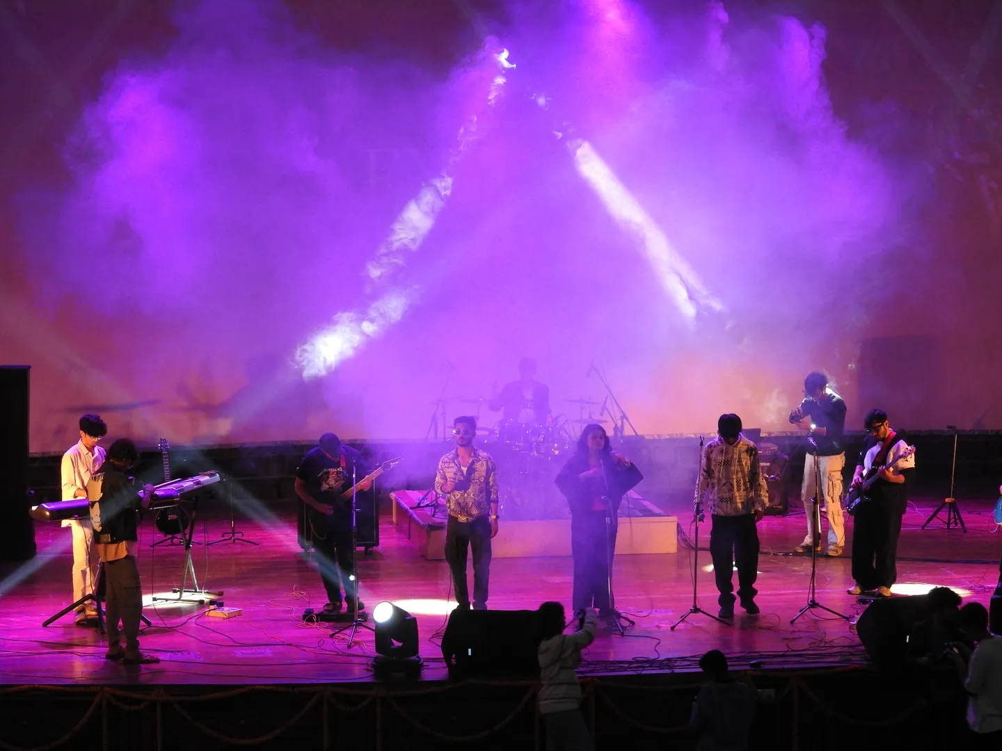 Performers on the Octaves stage