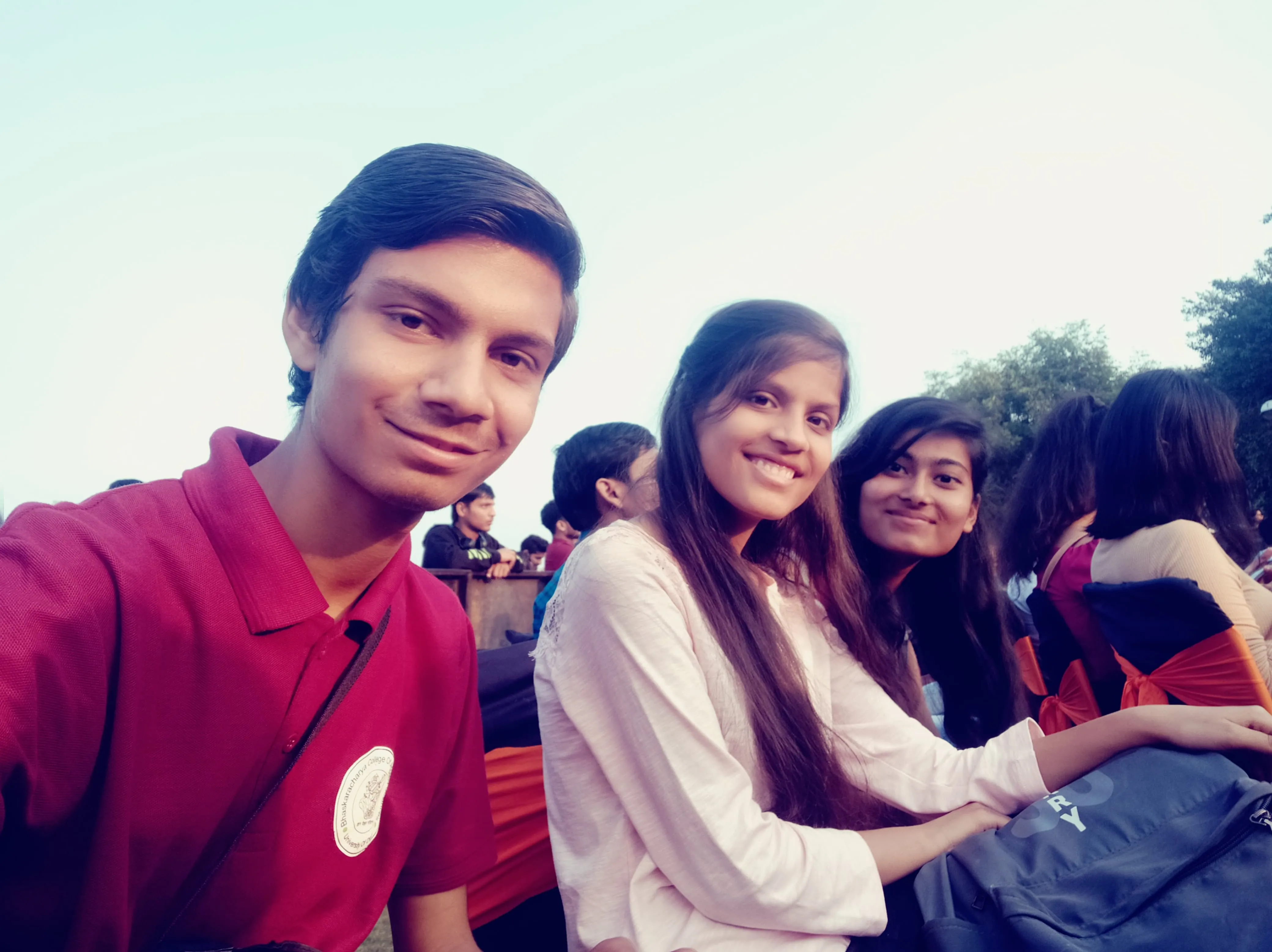 College Fest selfie with two forever friends 2