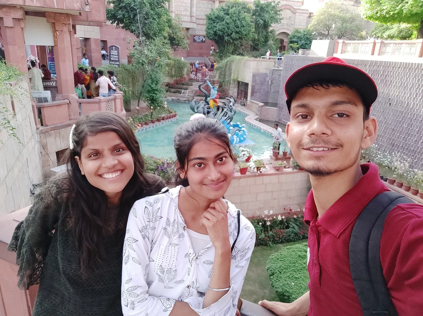 Rajul and Mahi at a temple 2